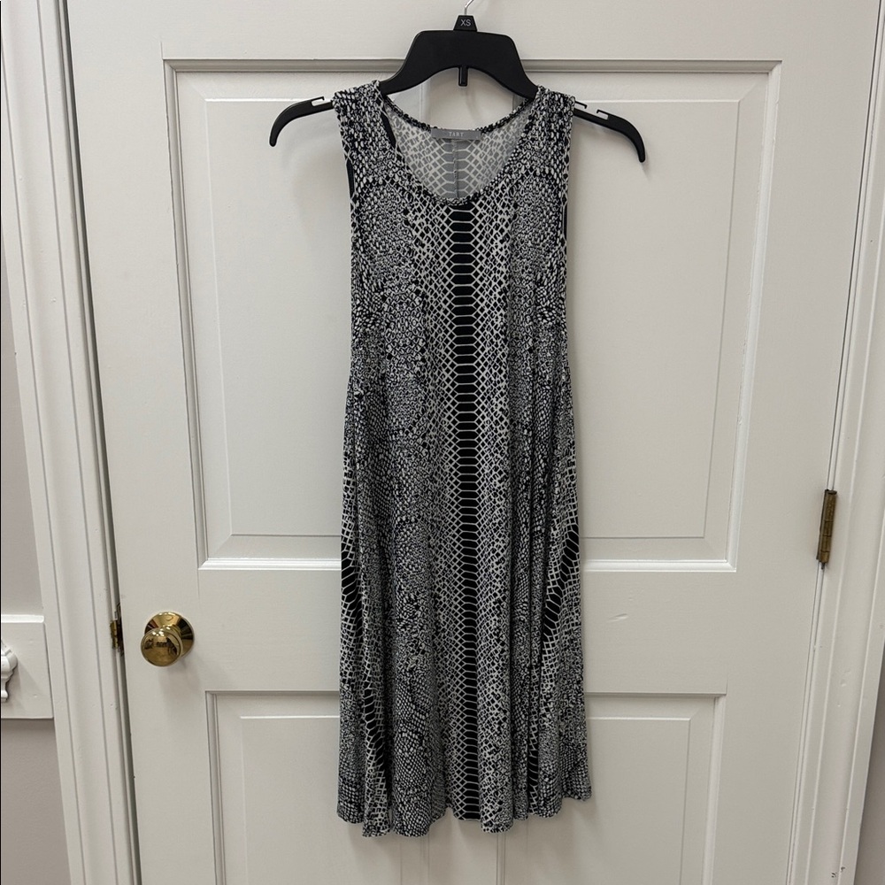 Tart Monochrome Black White Patterned Tank Dress Sz Small!